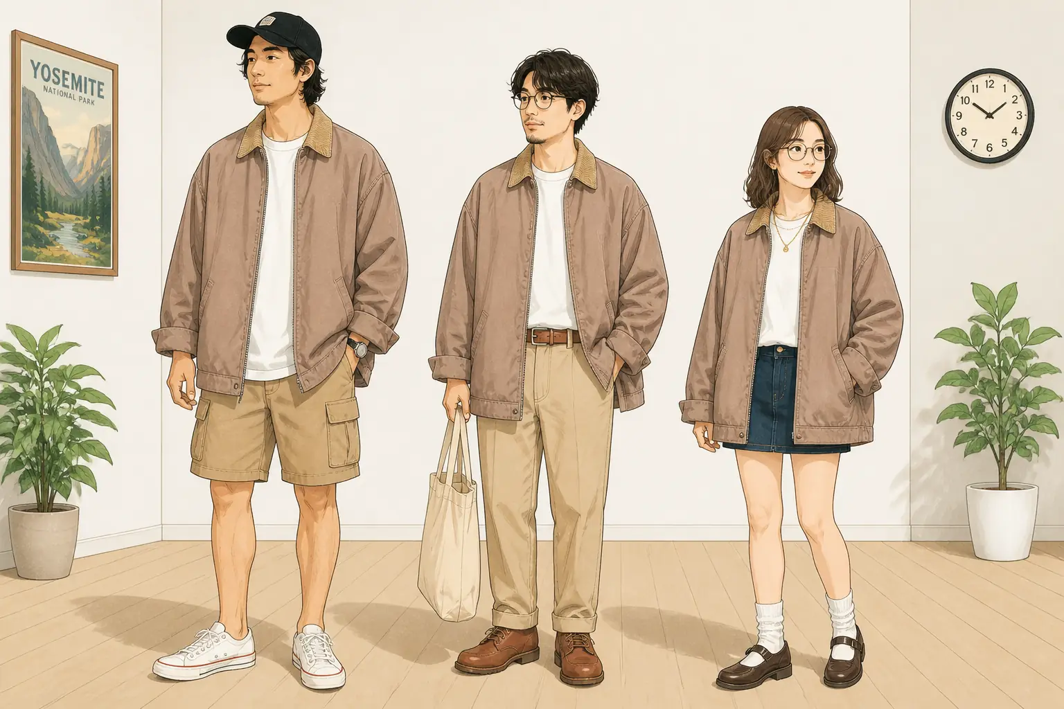 コーデ全体イメージ(タップで各モデル)