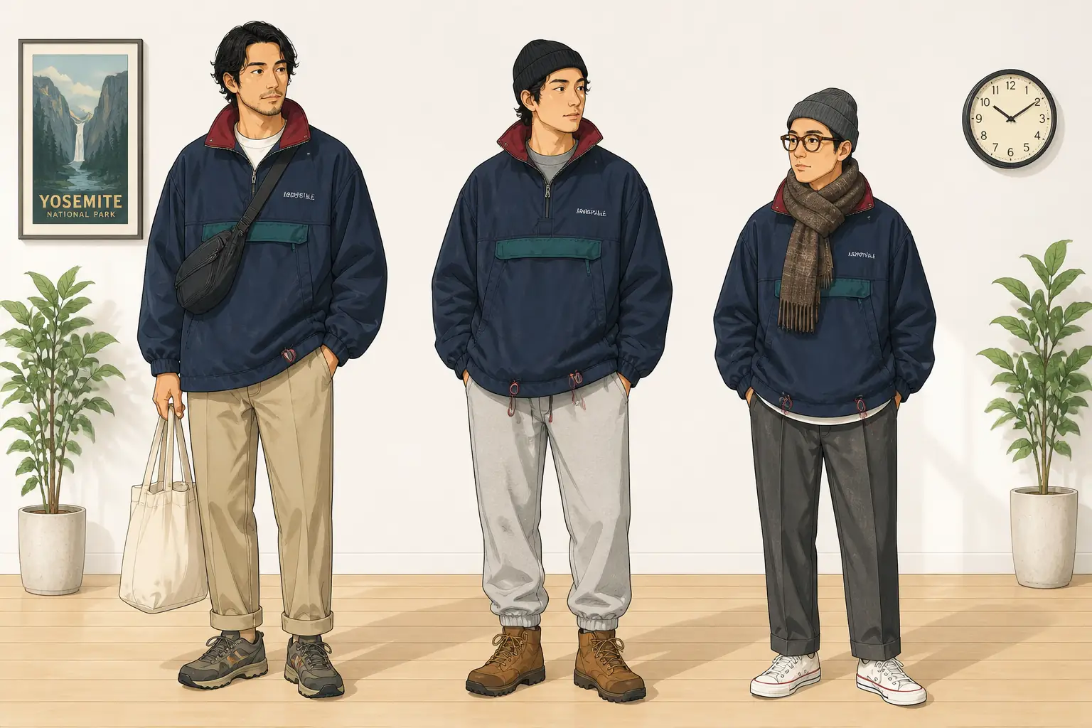 コーデ全体イメージ(タップで各モデル)