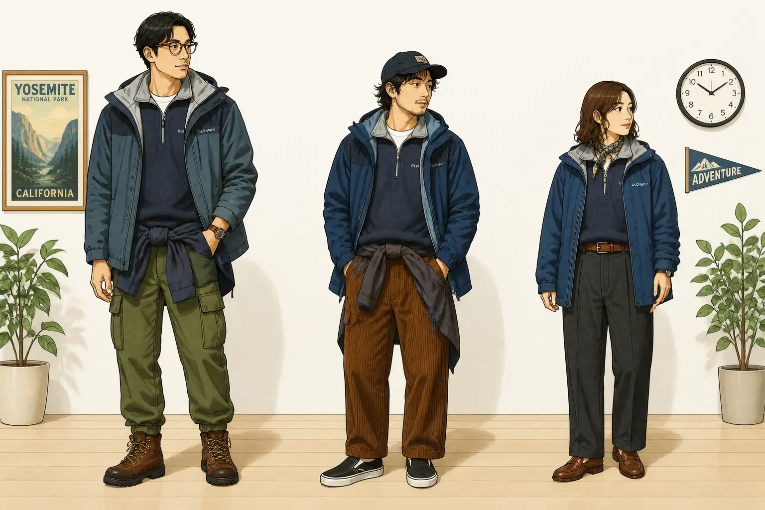 コーデ全体イメージ(タップで各モデル)