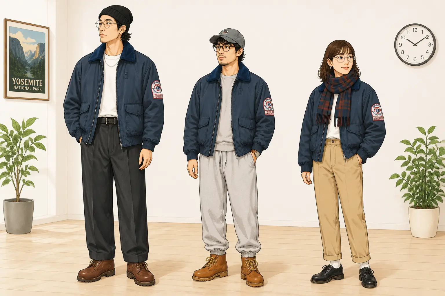 コーデ全体イメージ(タップで各モデル)