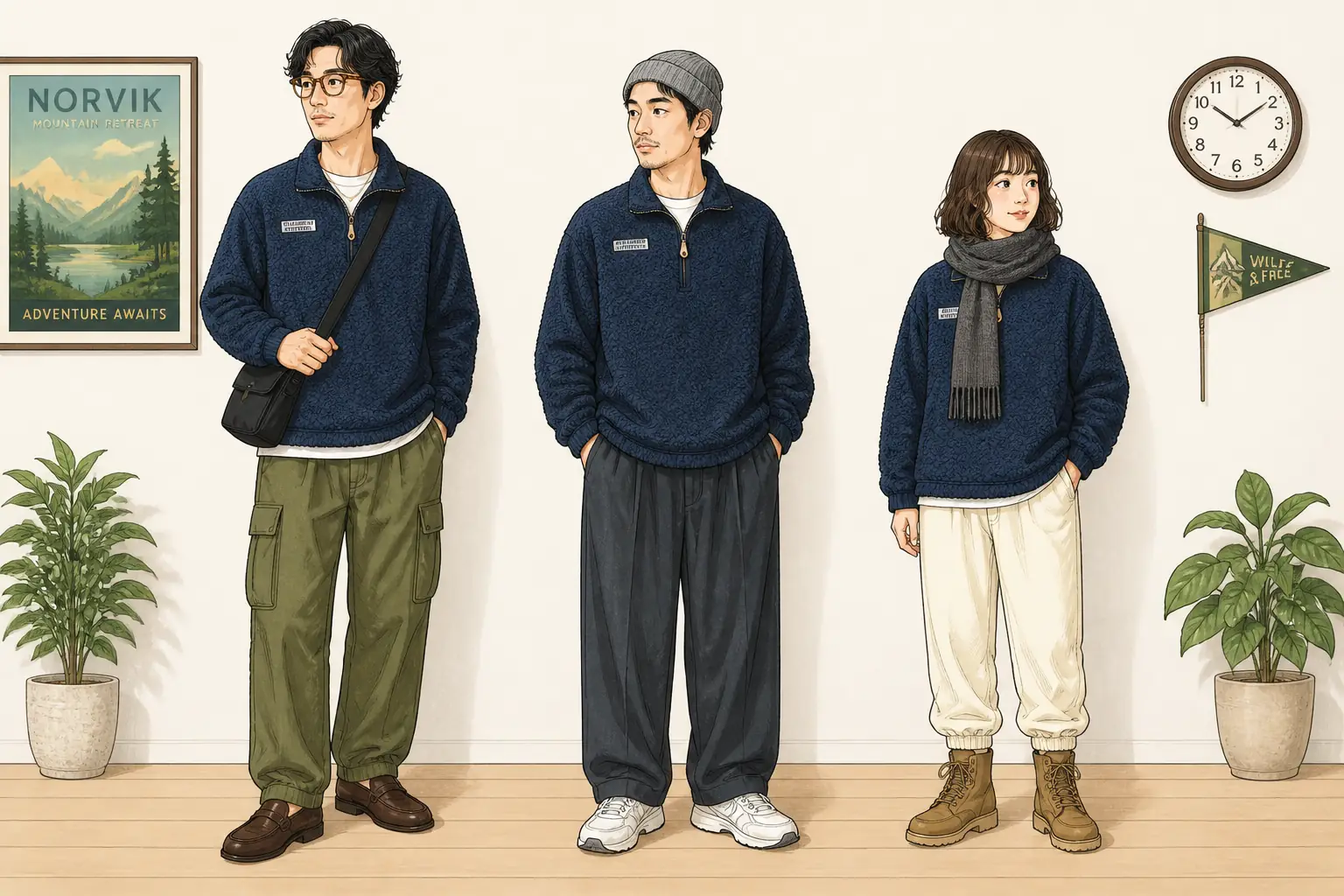 コーデ全体イメージ(タップで各モデル)