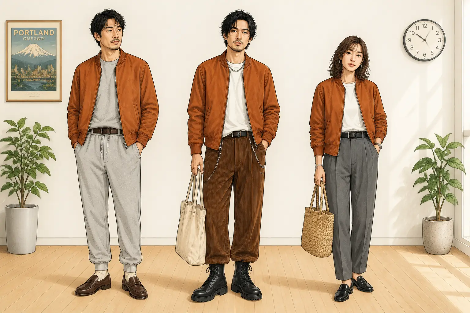コーデ全体イメージ(タップで各モデル)