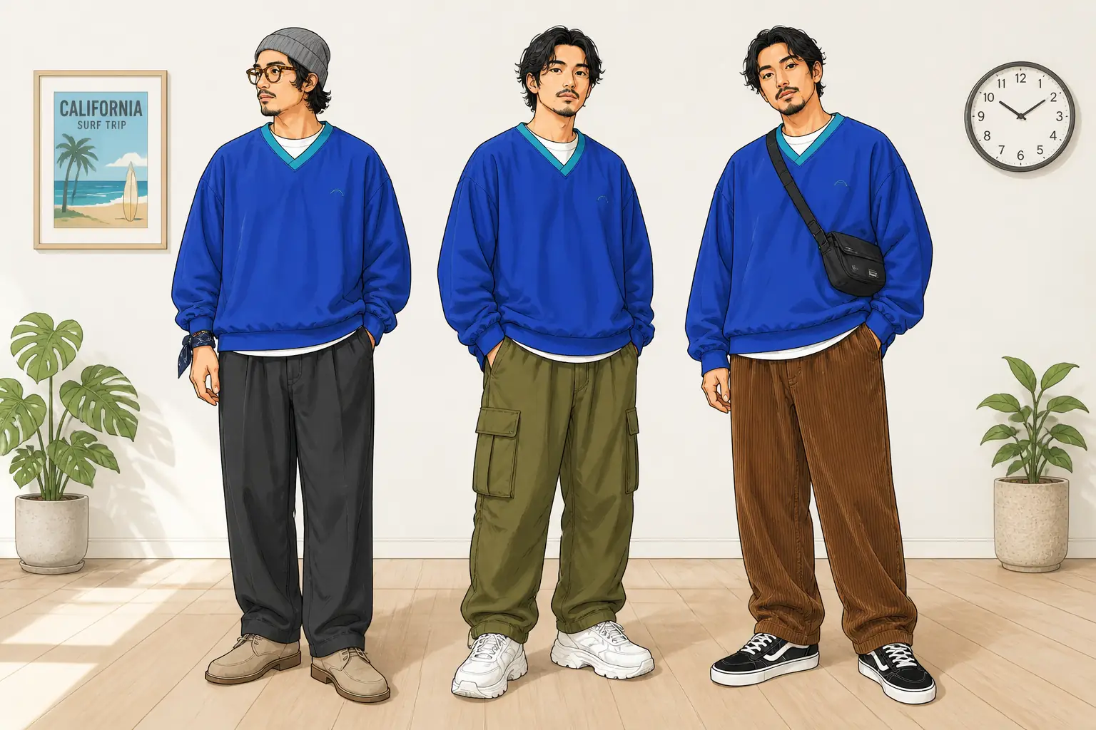 コーデ全体イメージ(タップで各モデル)