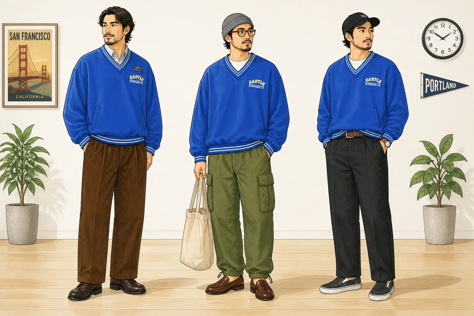 コーデ全体イメージ(タップで各モデル)