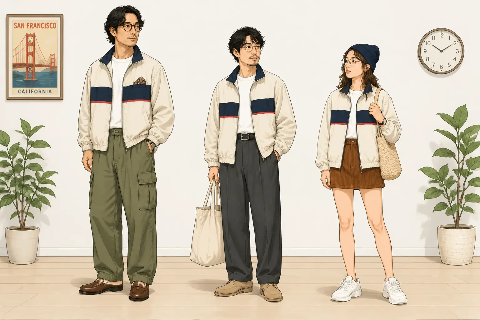 コーデ全体イメージ(タップで各モデル)