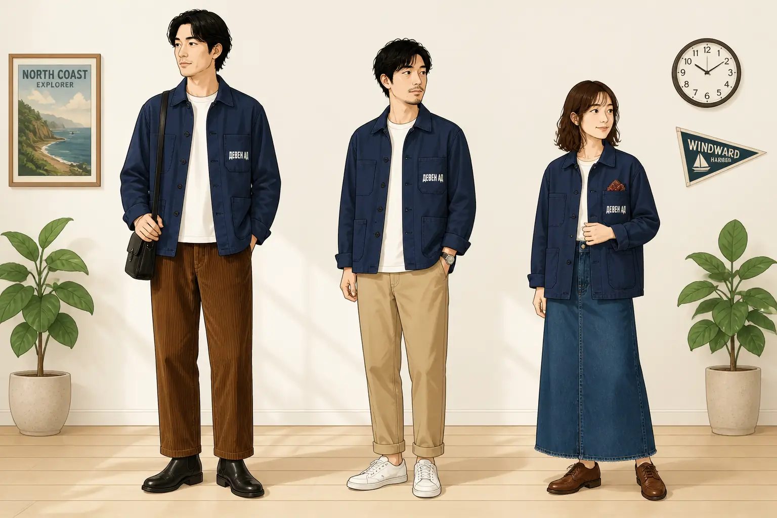 コーデ全体イメージ(タップで各モデル)