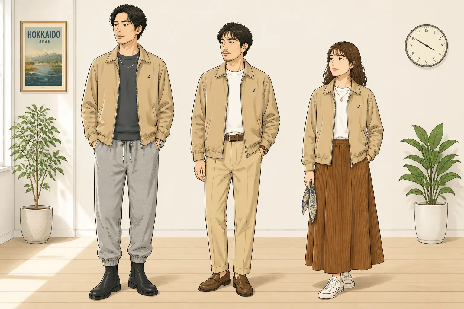 コーデ全体イメージ(タップで各モデル)