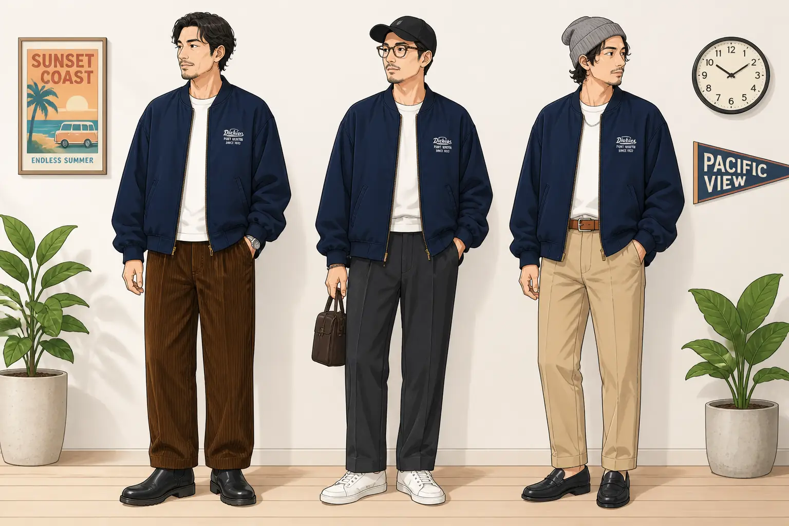 コーデ全体イメージ(タップで各モデル)