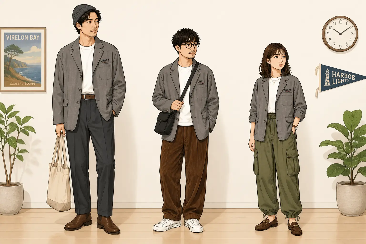 コーデ全体イメージ(タップで各モデル)