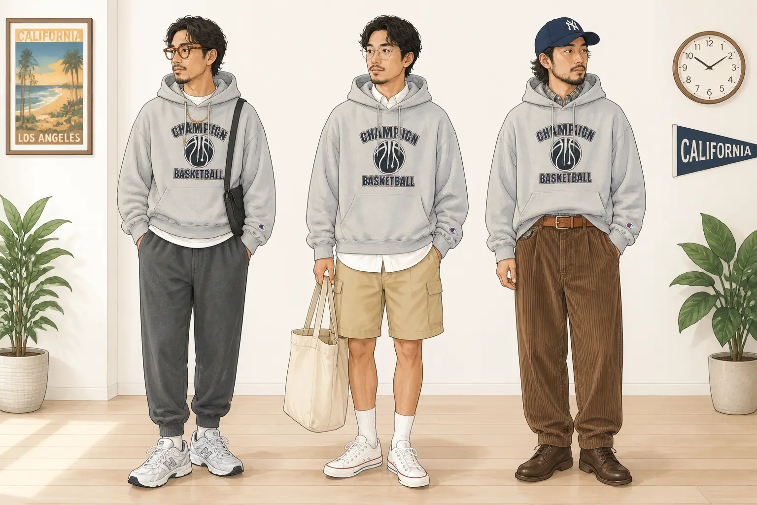 コーデ全体イメージ(タップで各モデル)