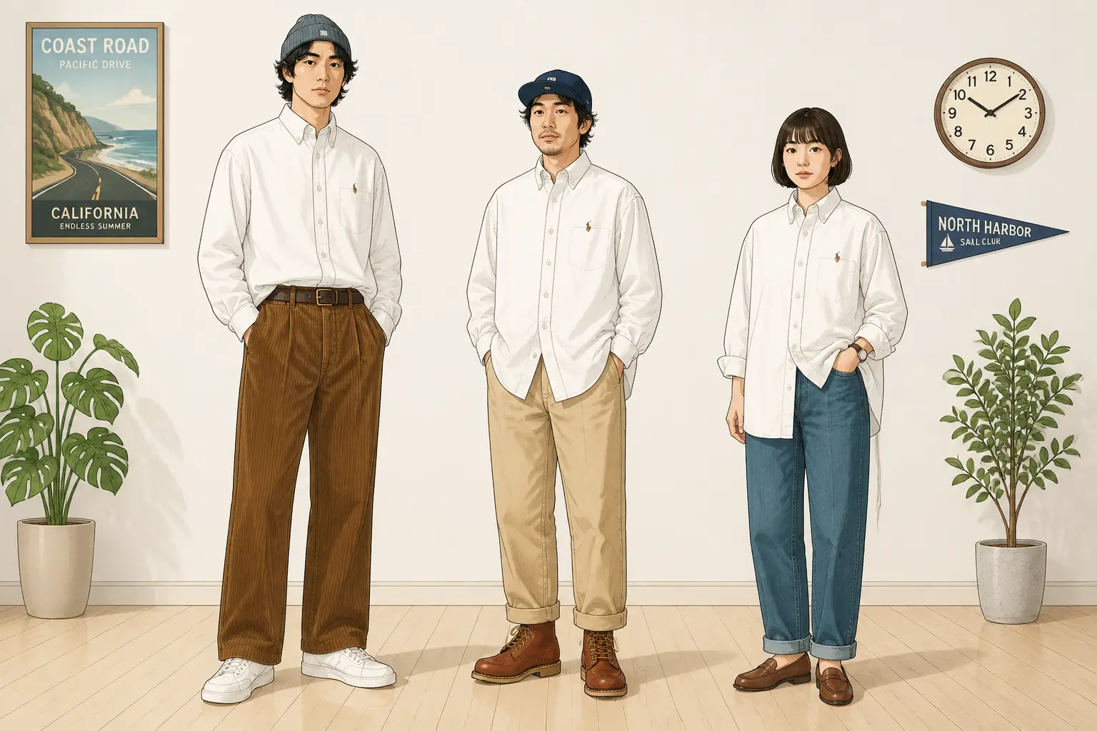 コーデ全体イメージ(タップで各モデル)