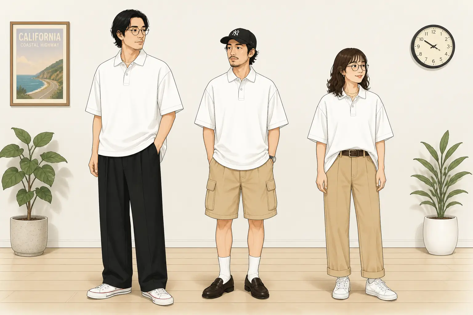 コーデ全体イメージ(タップで各モデル)
