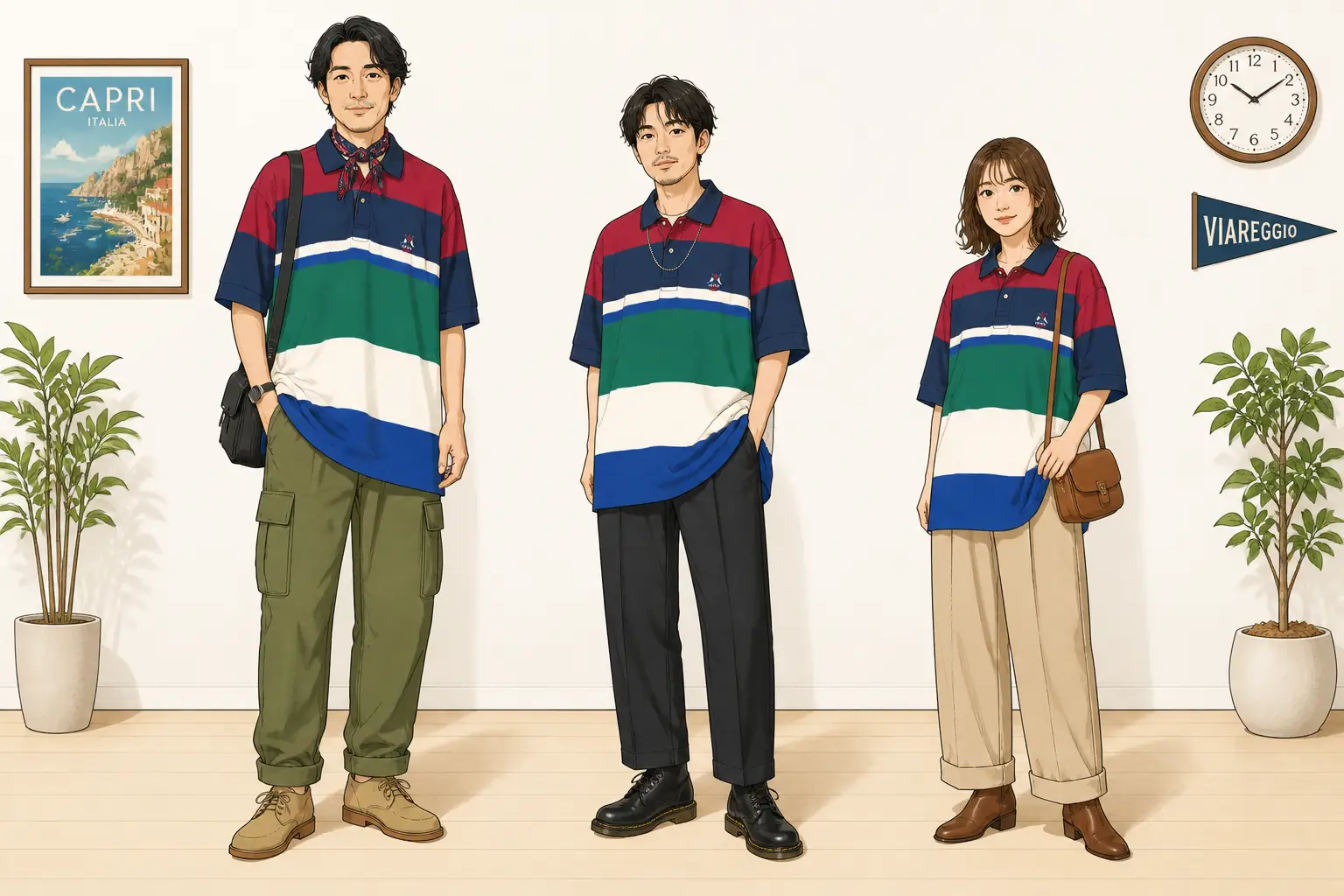 コーデ全体イメージ(タップで各モデル)
