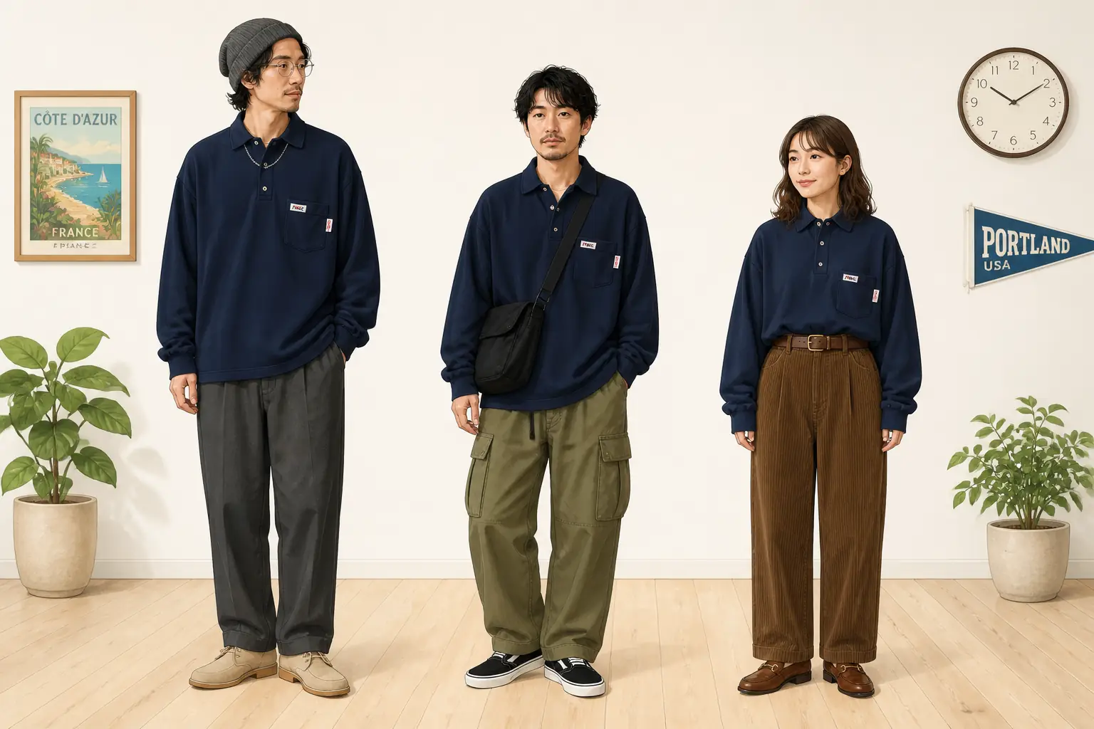 コーデ全体イメージ(タップで各モデル)