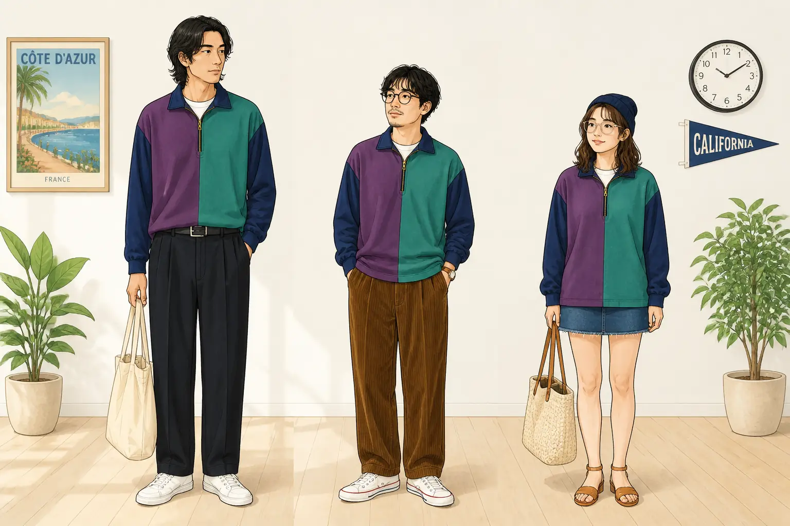 コーデ全体イメージ(タップで各モデル)