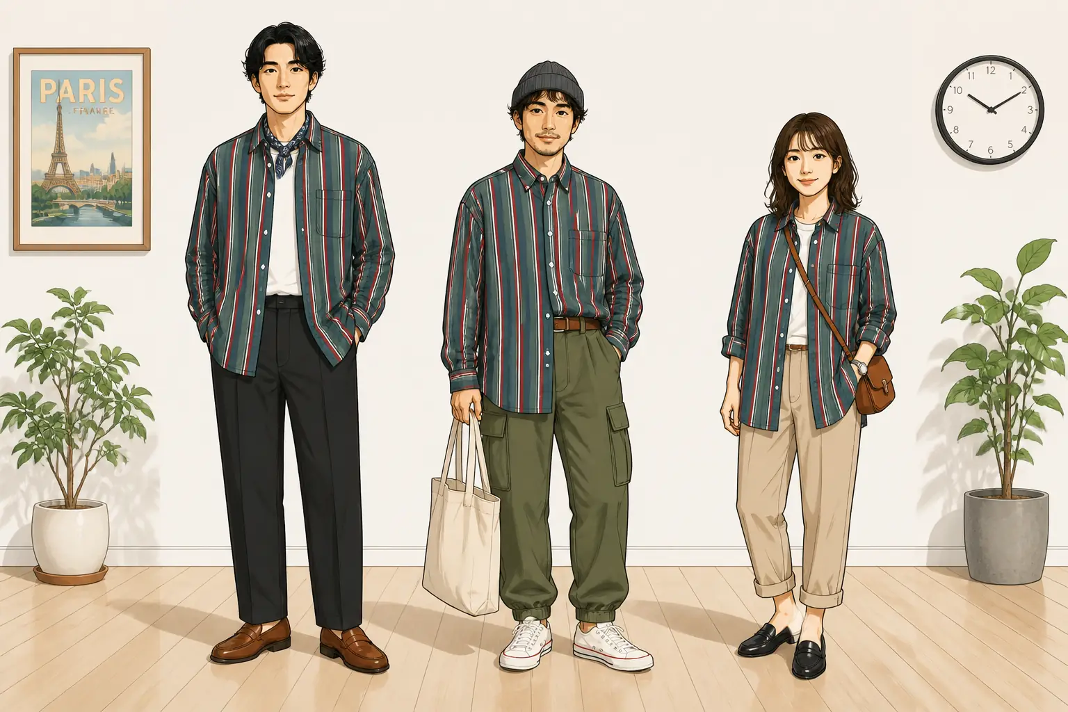 コーデ全体イメージ(タップで各モデル)