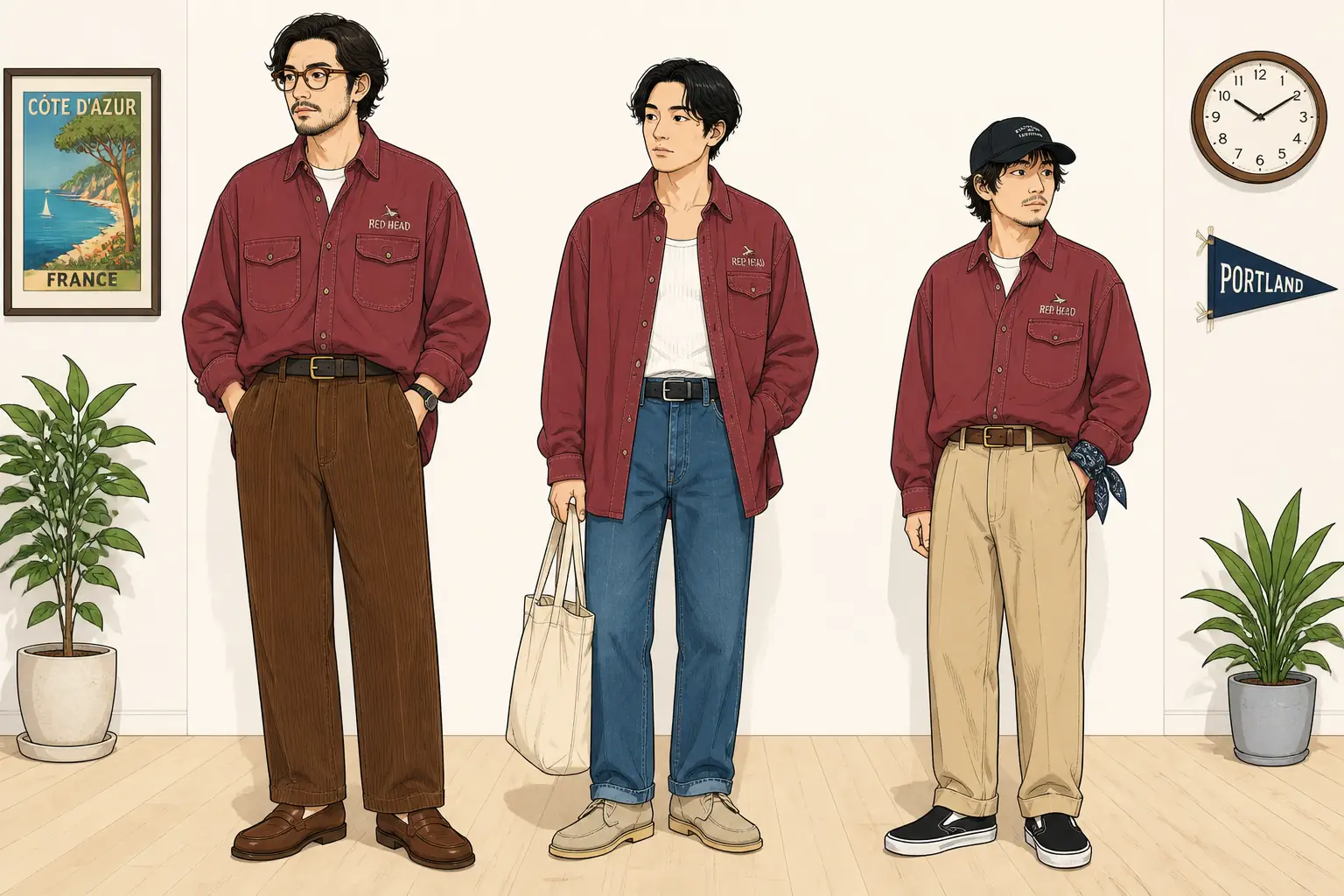 コーデ全体イメージ(タップで各モデル)