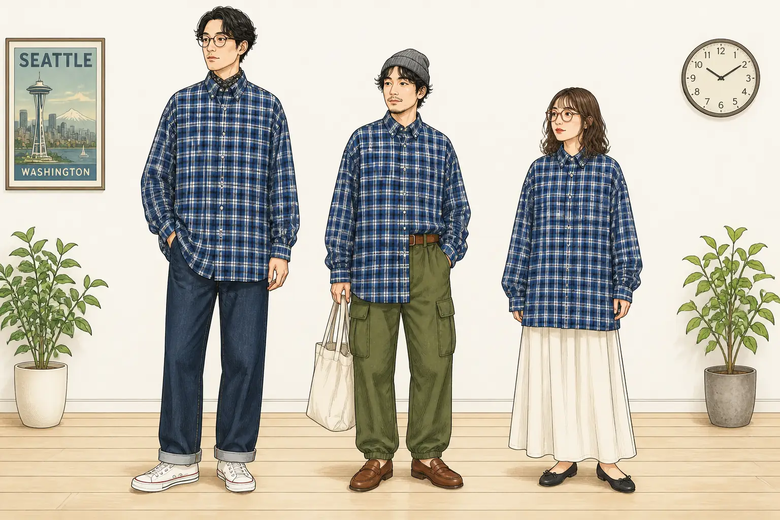 コーデ全体イメージ(タップで各モデル)