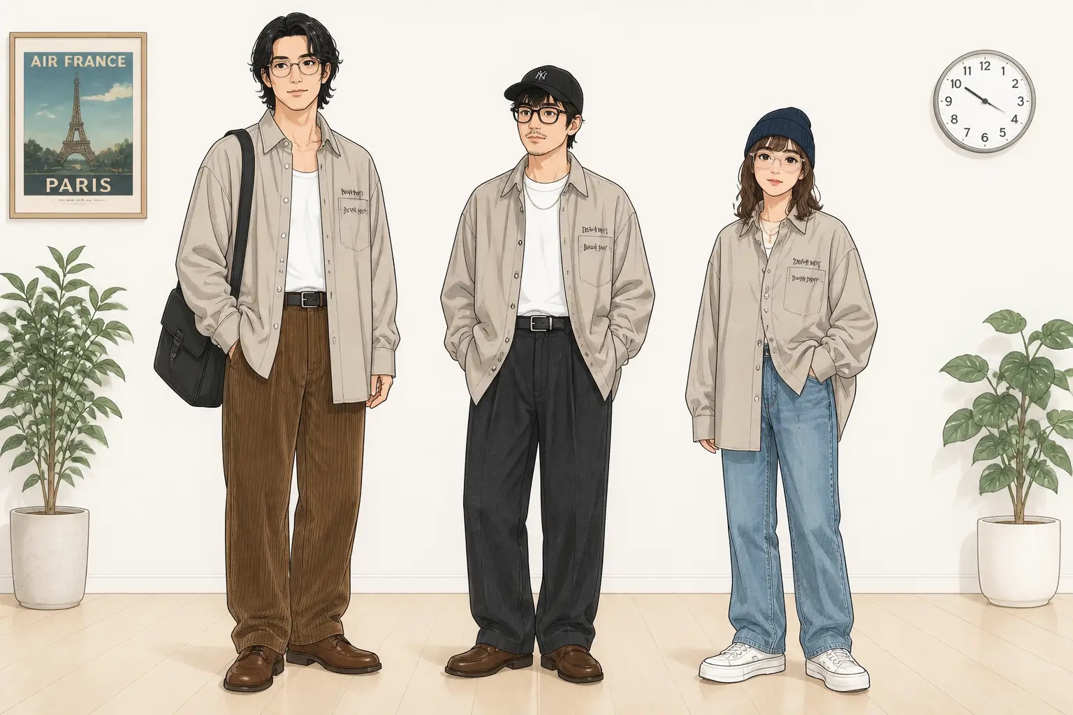 コーデ全体イメージ(タップで各モデル)