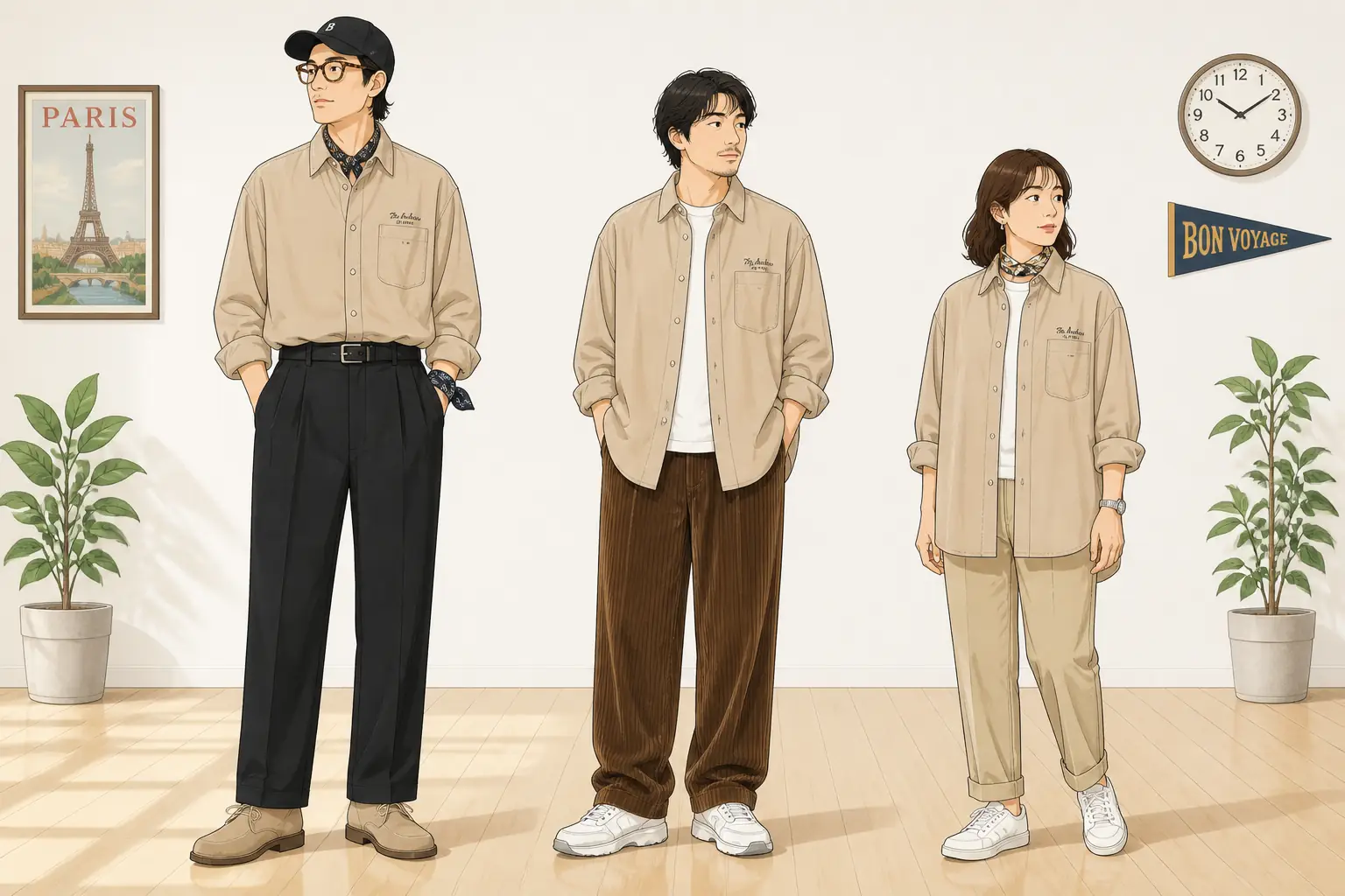 コーデ全体イメージ(タップで各モデル)