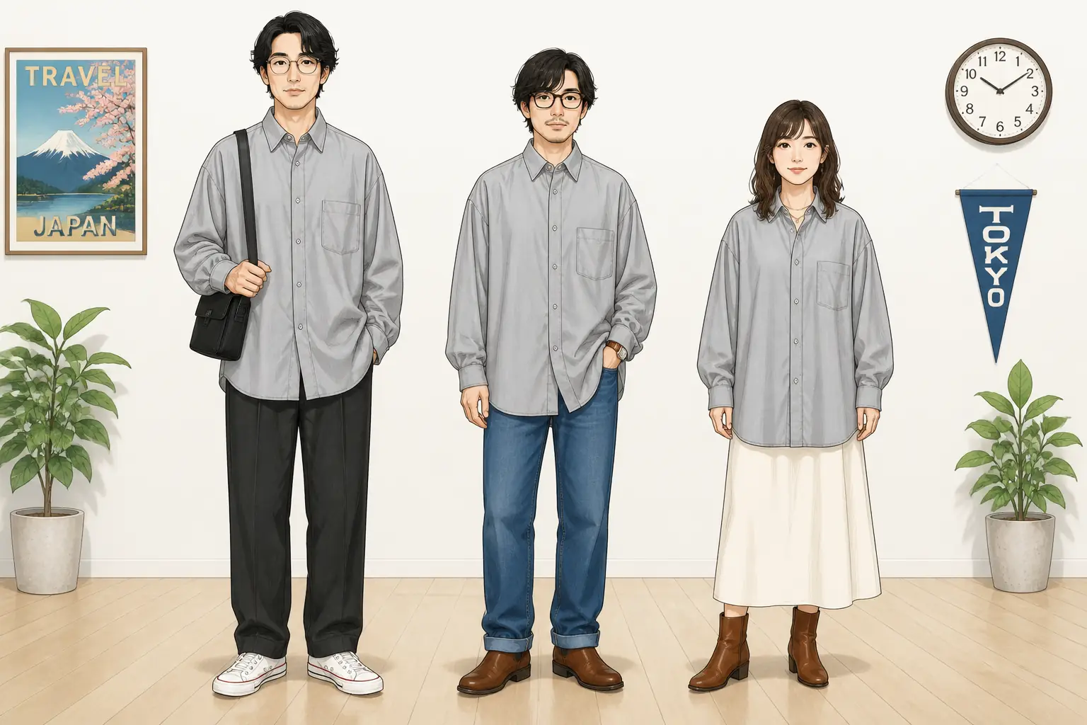 コーデ全体イメージ(タップで各モデル)