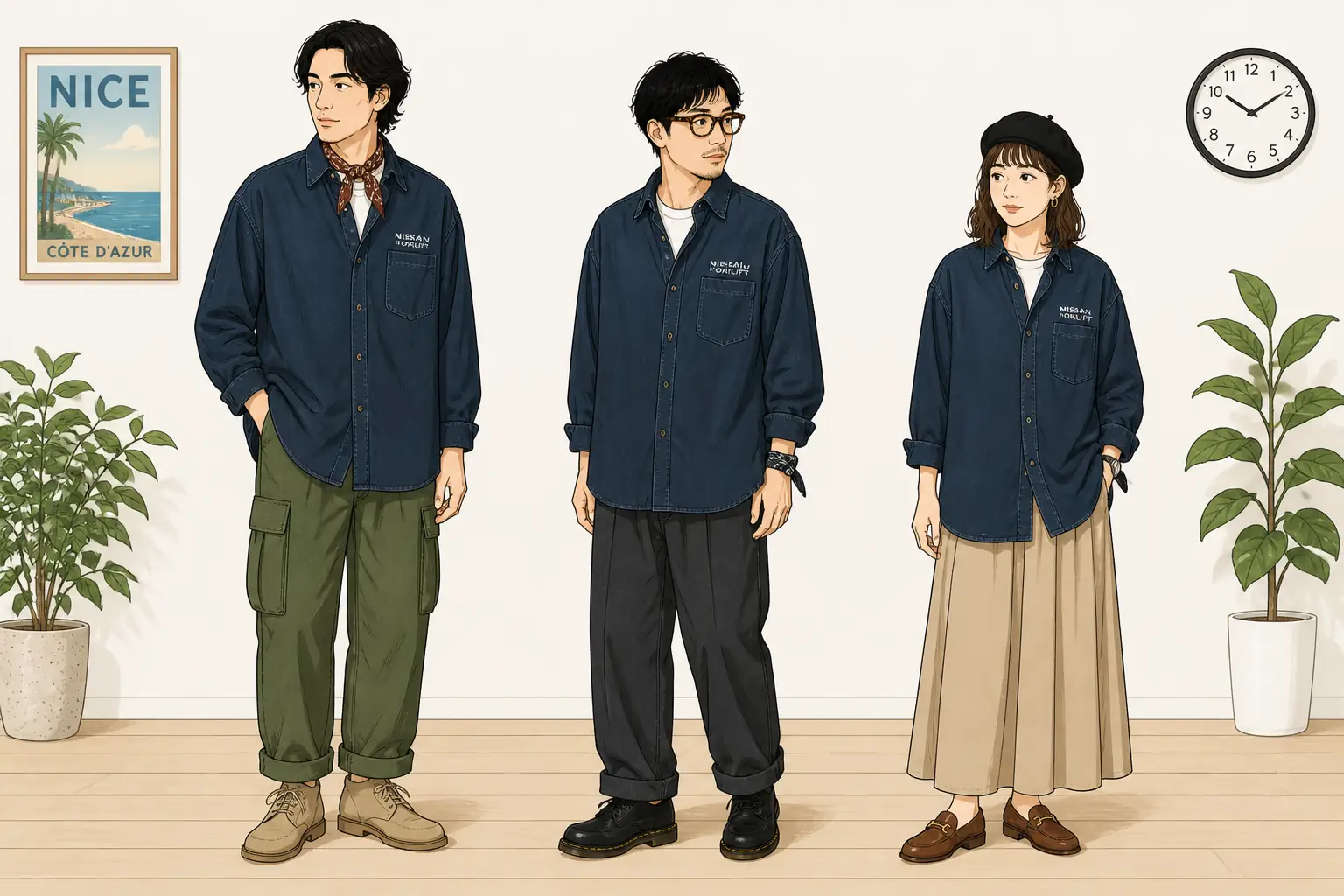 コーデ全体イメージ(タップで各モデル)