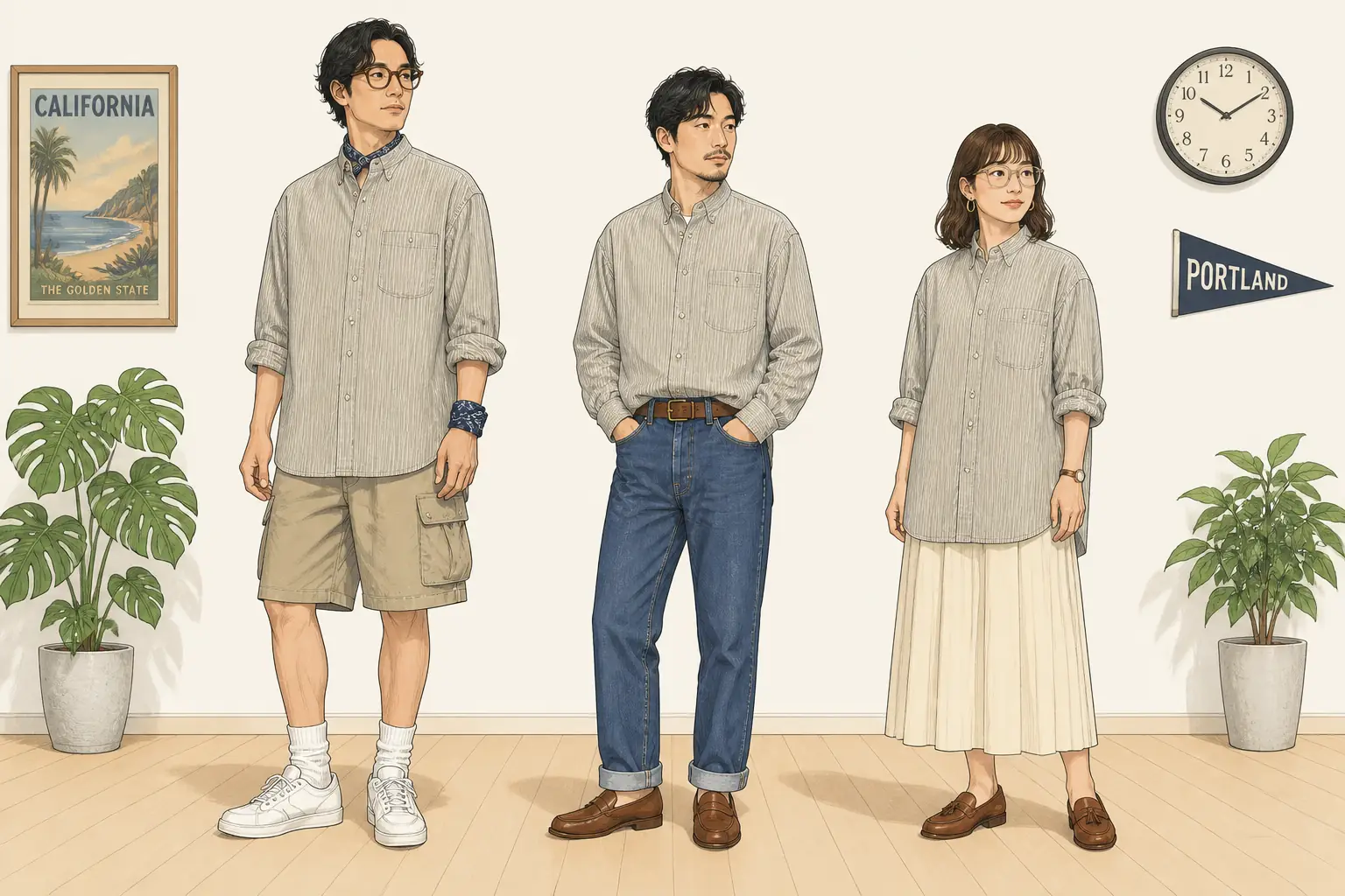 コーデ全体イメージ(タップで各モデル)