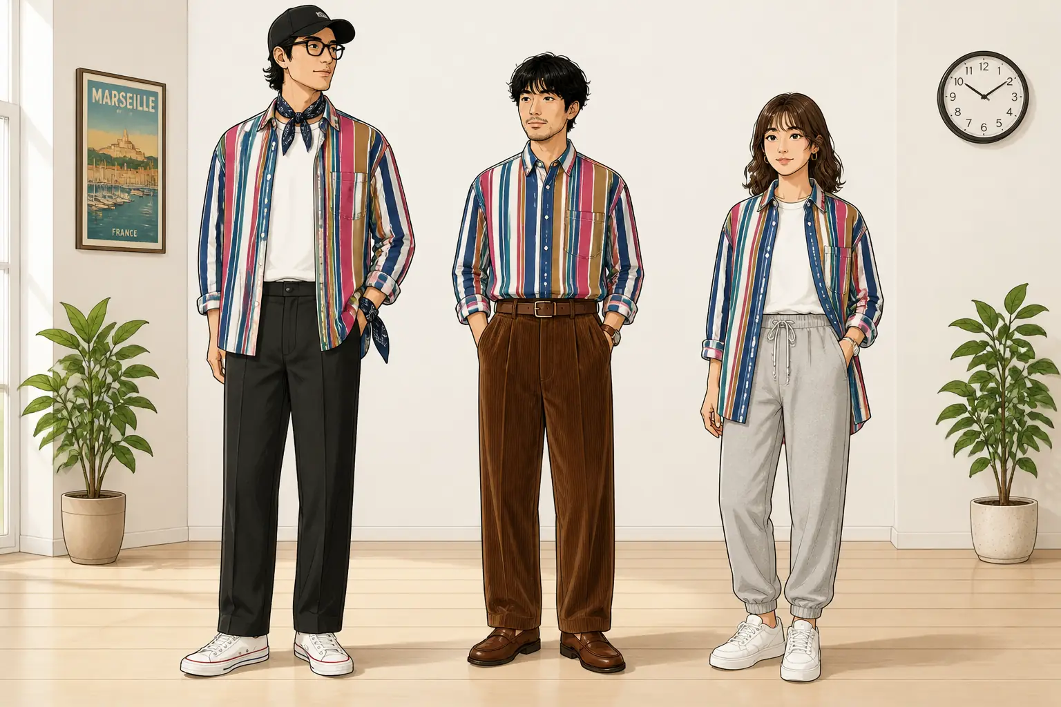コーデ全体イメージ(タップで各モデル)