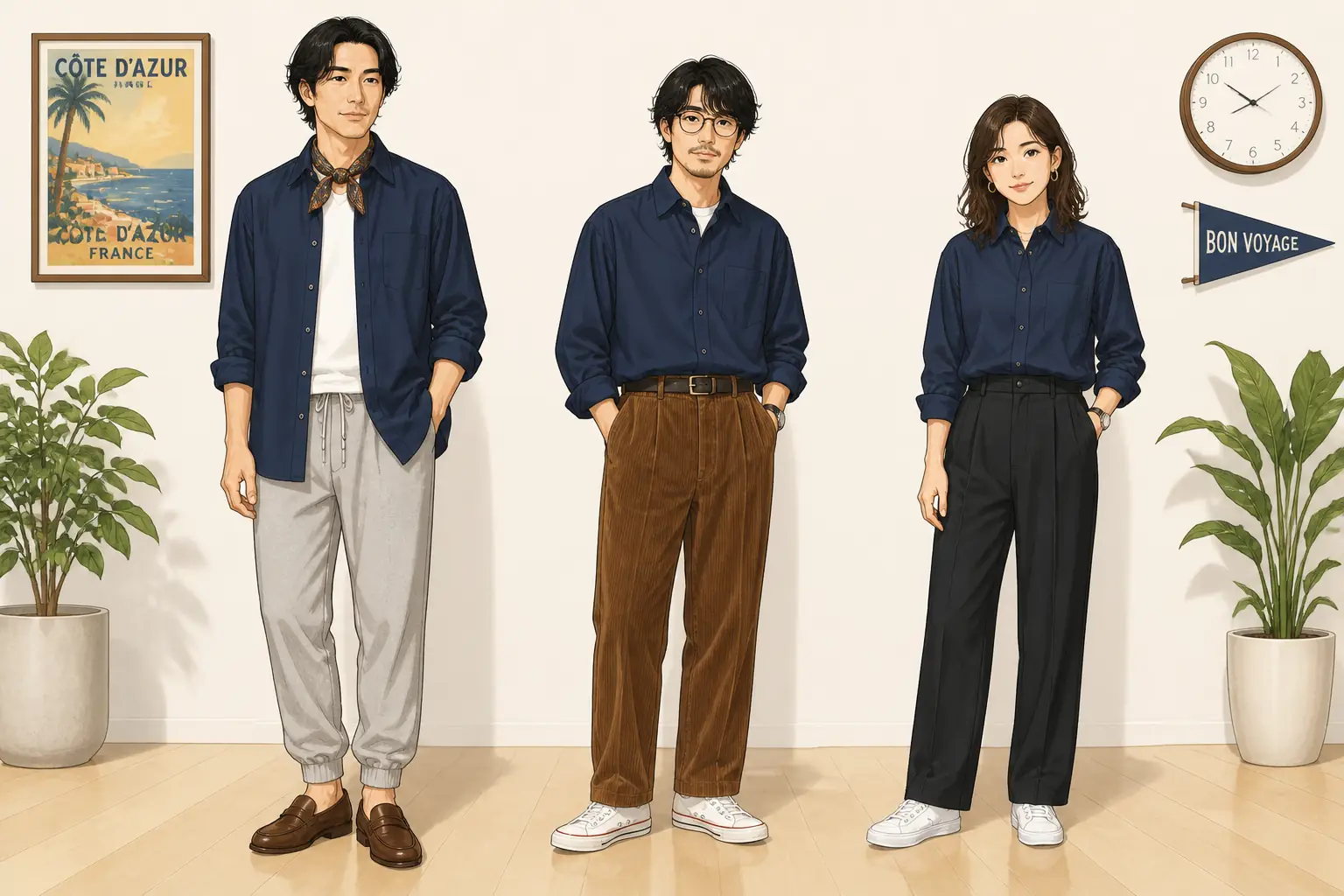 コーデ全体イメージ(タップで各モデル)