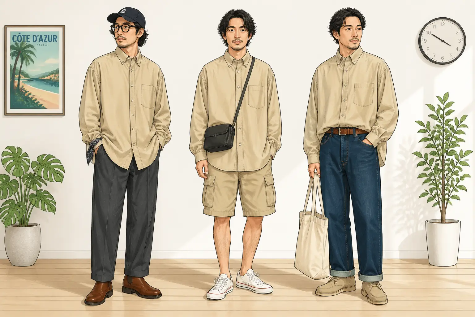 コーデ全体イメージ(タップで各モデル)