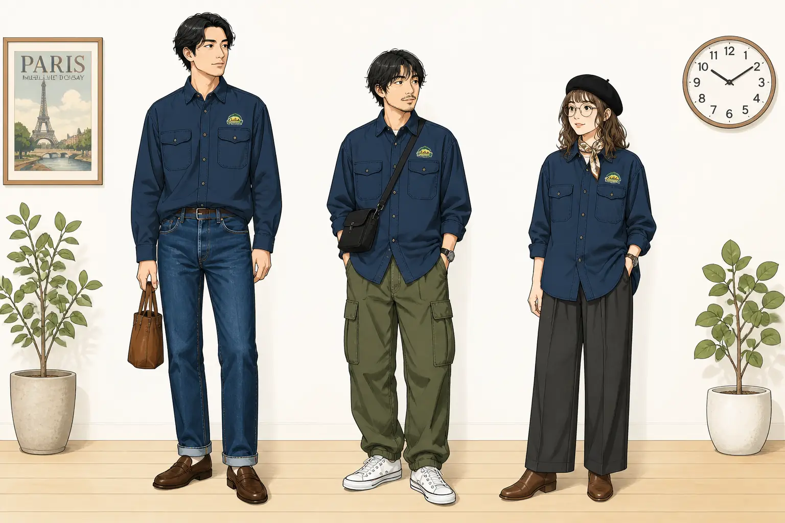 コーデ全体イメージ(タップで各モデル)
