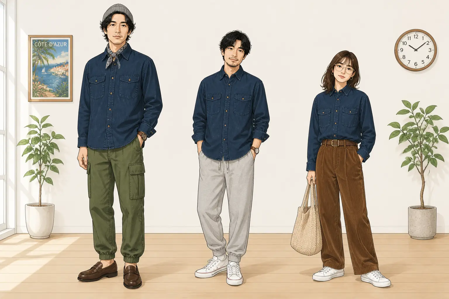 コーデ全体イメージ(タップで各モデル)