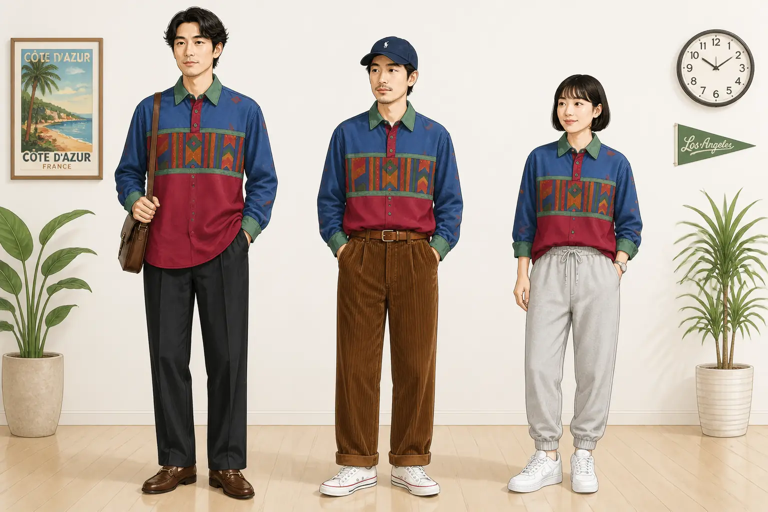 コーデ全体イメージ(タップで各モデル)