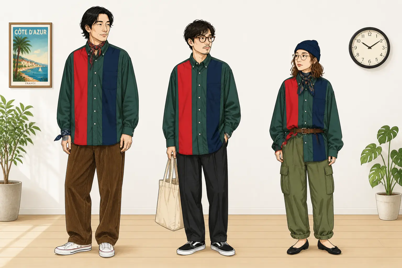 コーデ全体イメージ(タップで各モデル)