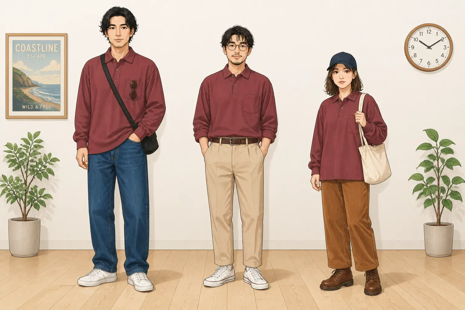 コーデ全体イメージ(タップで各モデル)
