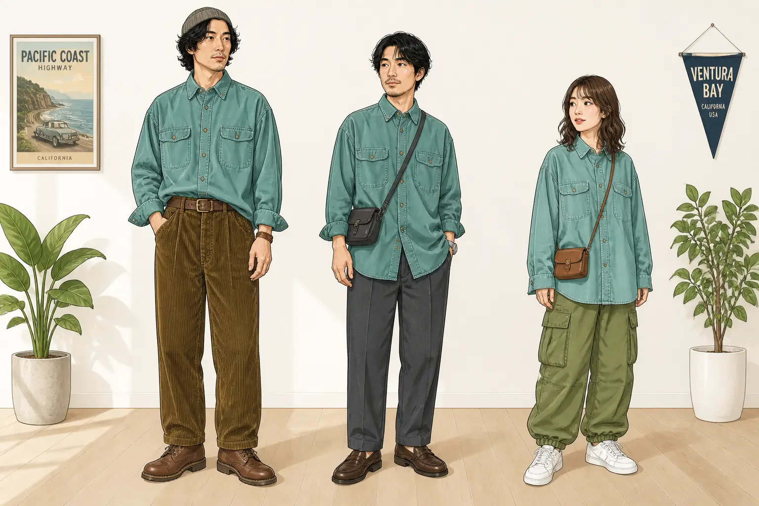 コーデ全体イメージ(タップで各モデル)