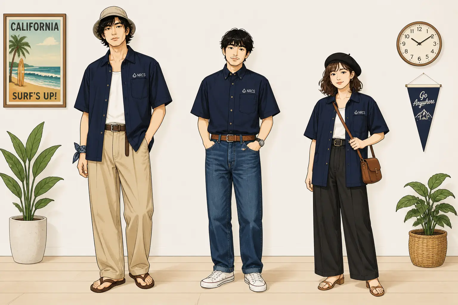 コーデ全体イメージ(タップで各モデル)