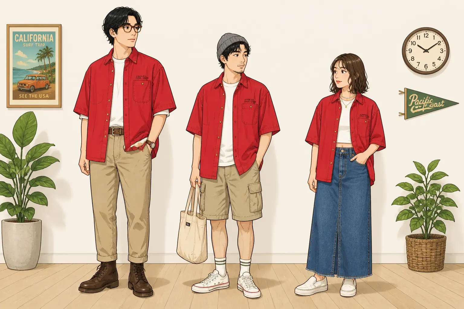 コーデ全体イメージ(タップで各モデル)