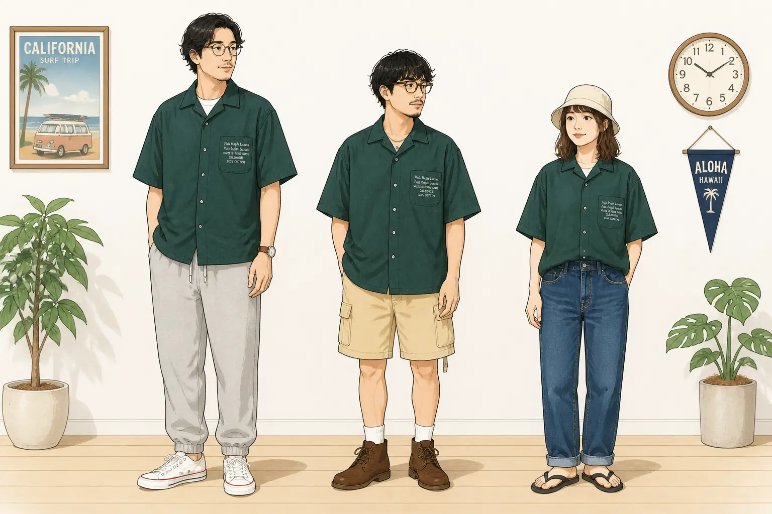 コーデ全体イメージ(タップで各モデル)