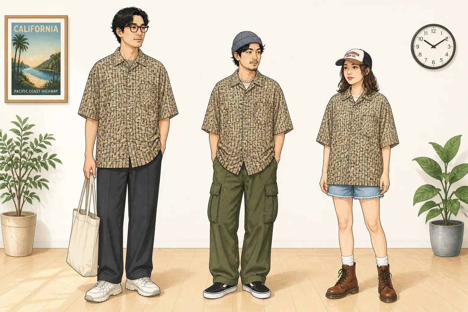 コーデ全体イメージ(タップで各モデル)