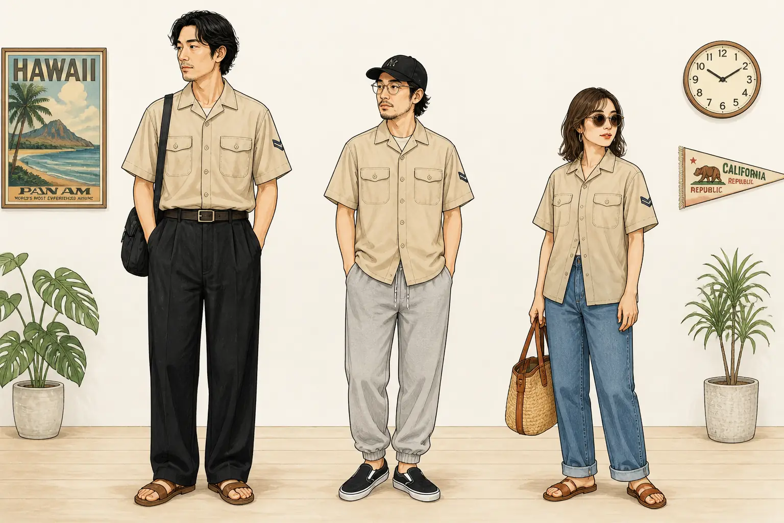 コーデ全体イメージ(タップで各モデル)