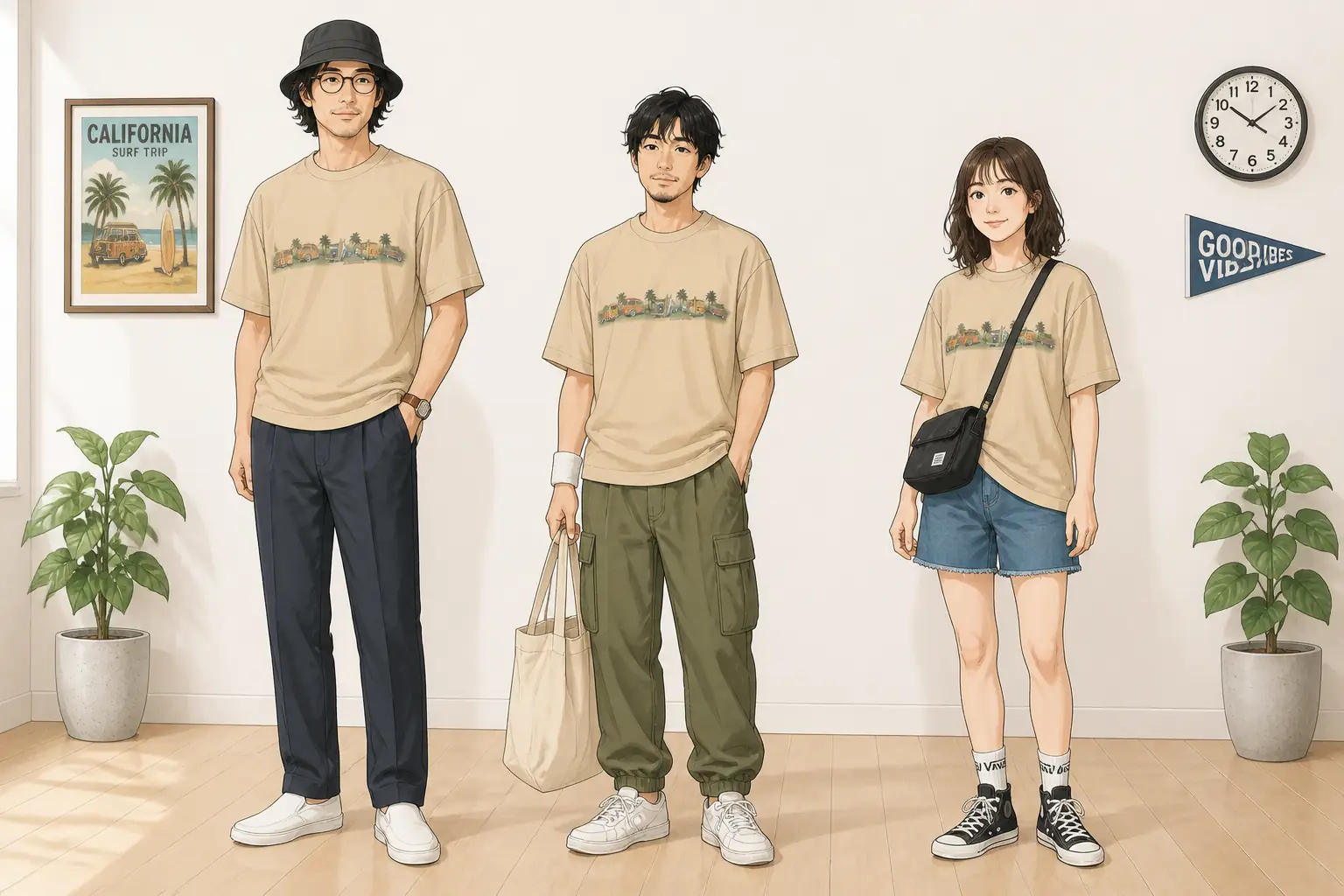 コーデ全体イメージ(タップで各モデル)