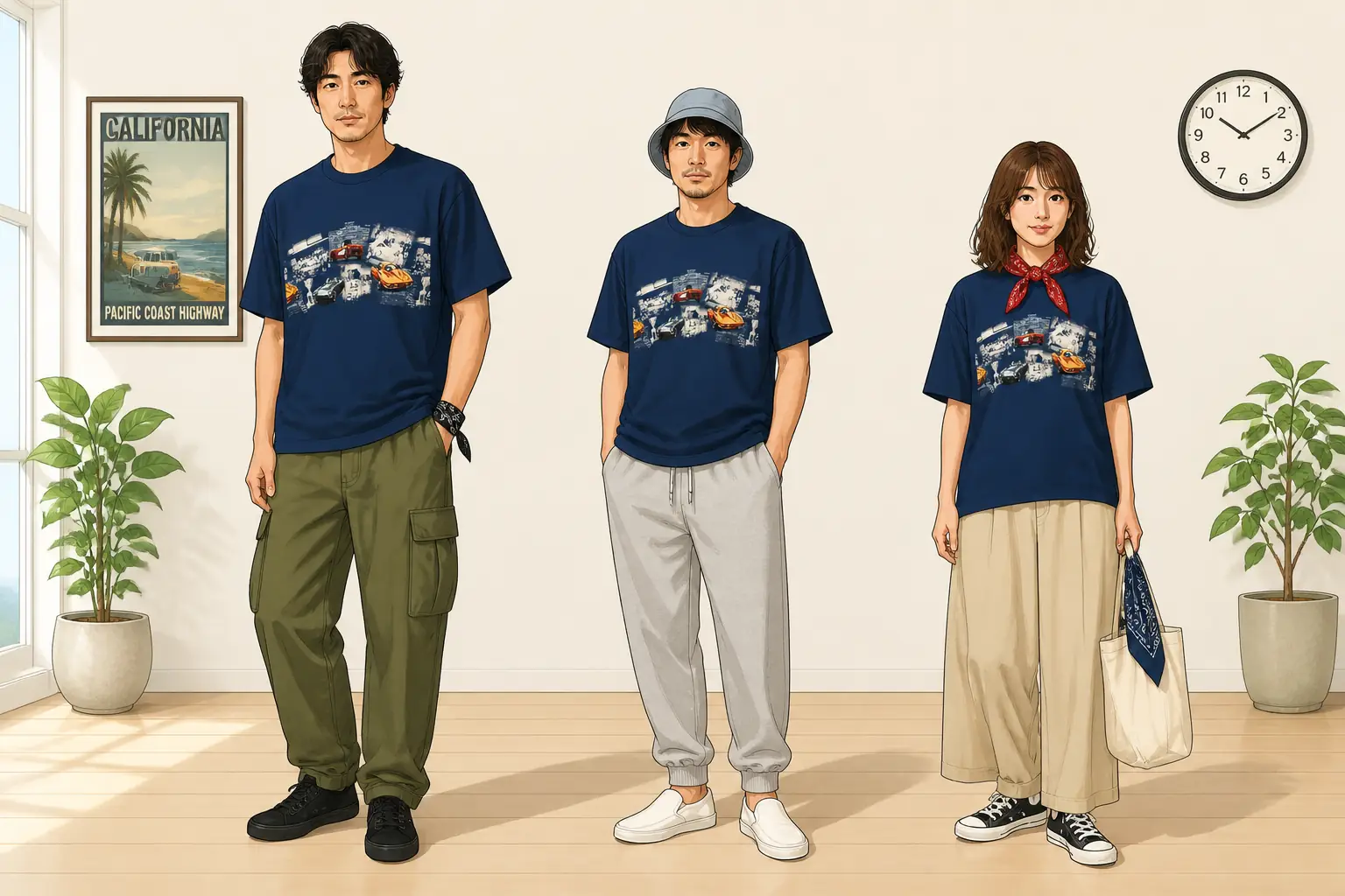 コーデ全体イメージ(タップで各モデル)