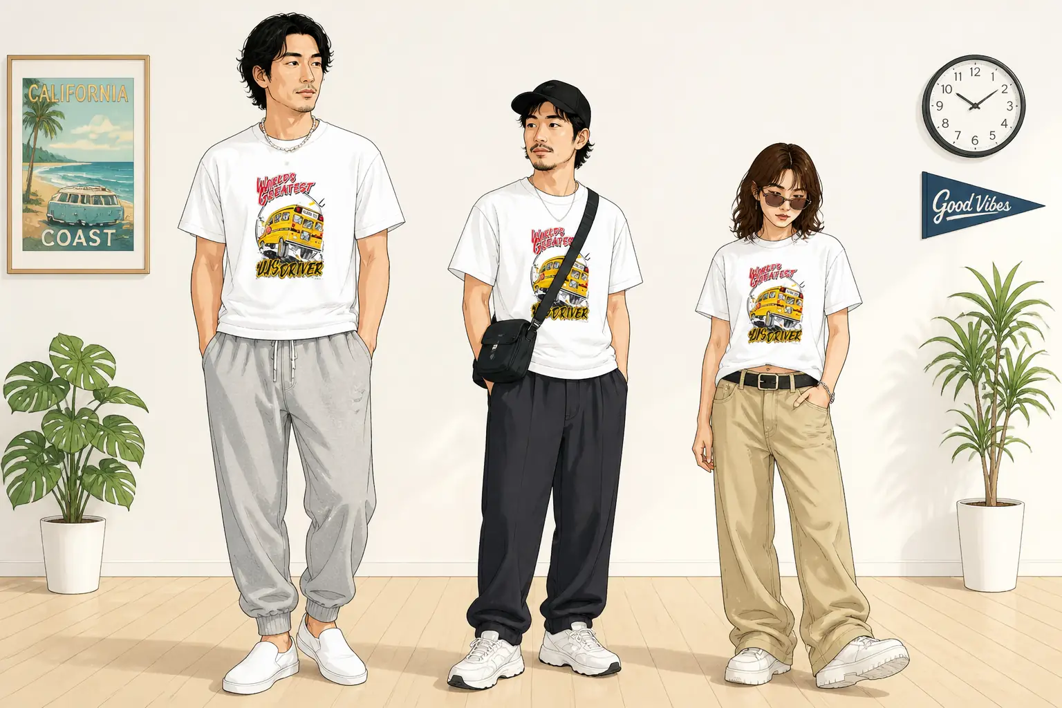コーデ全体イメージ(タップで各モデル)