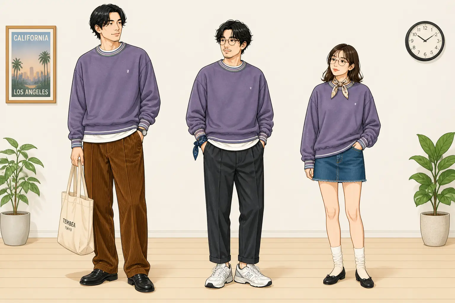 コーデ全体イメージ(タップで各モデル)