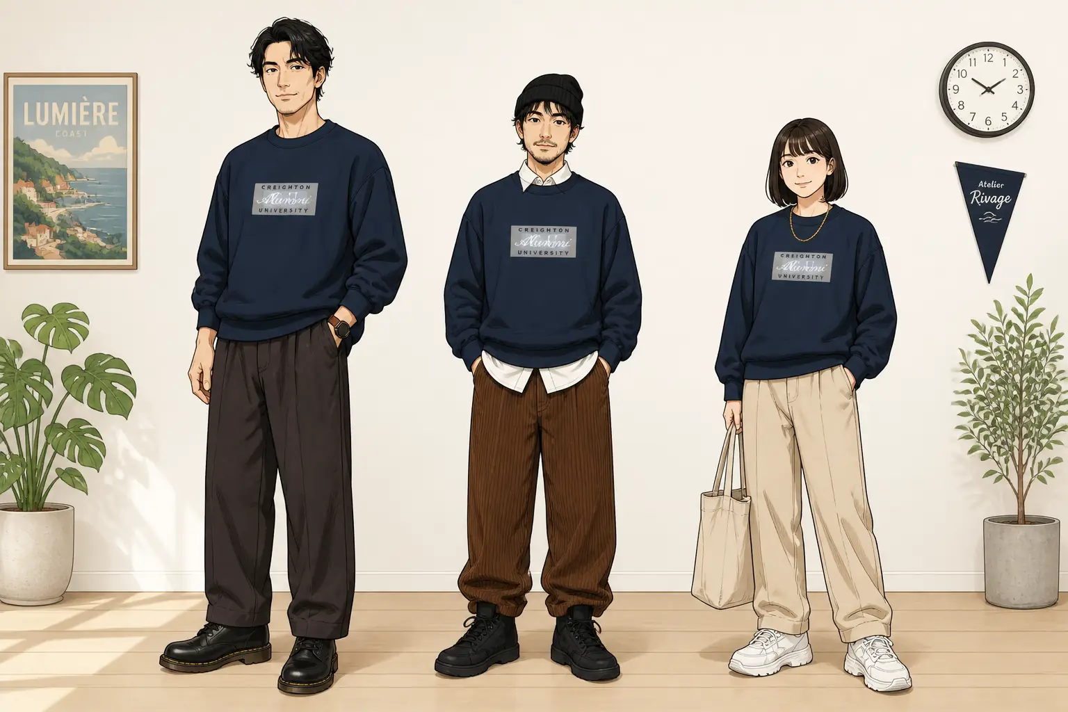コーデ全体イメージ(タップで各モデル)