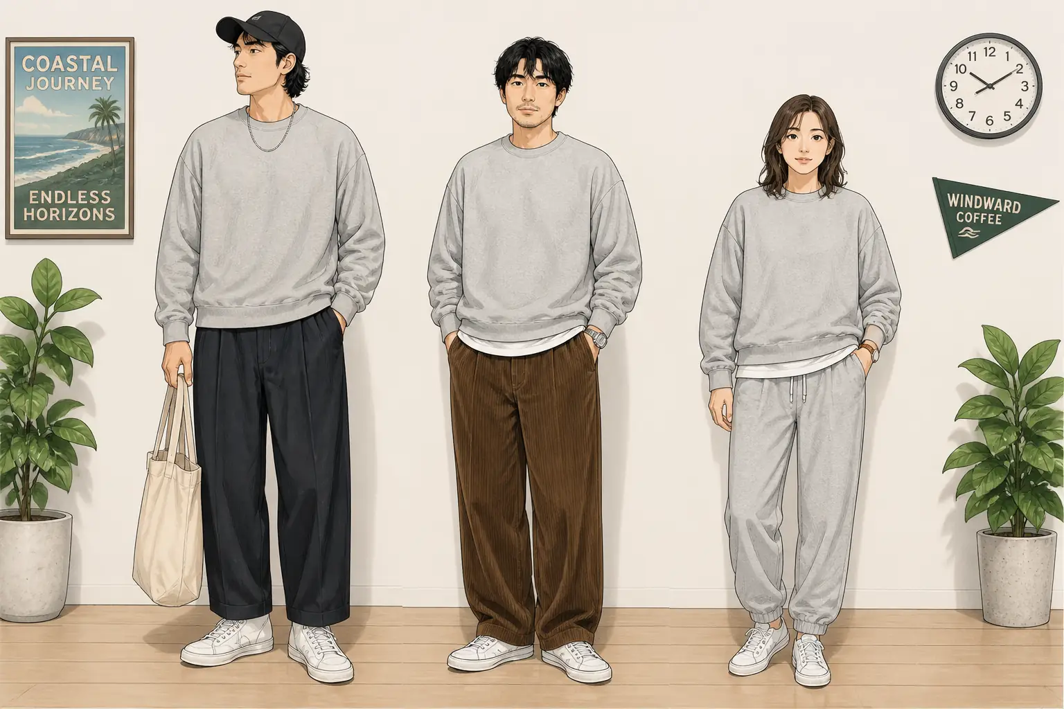 コーデ全体イメージ(タップで各モデル)