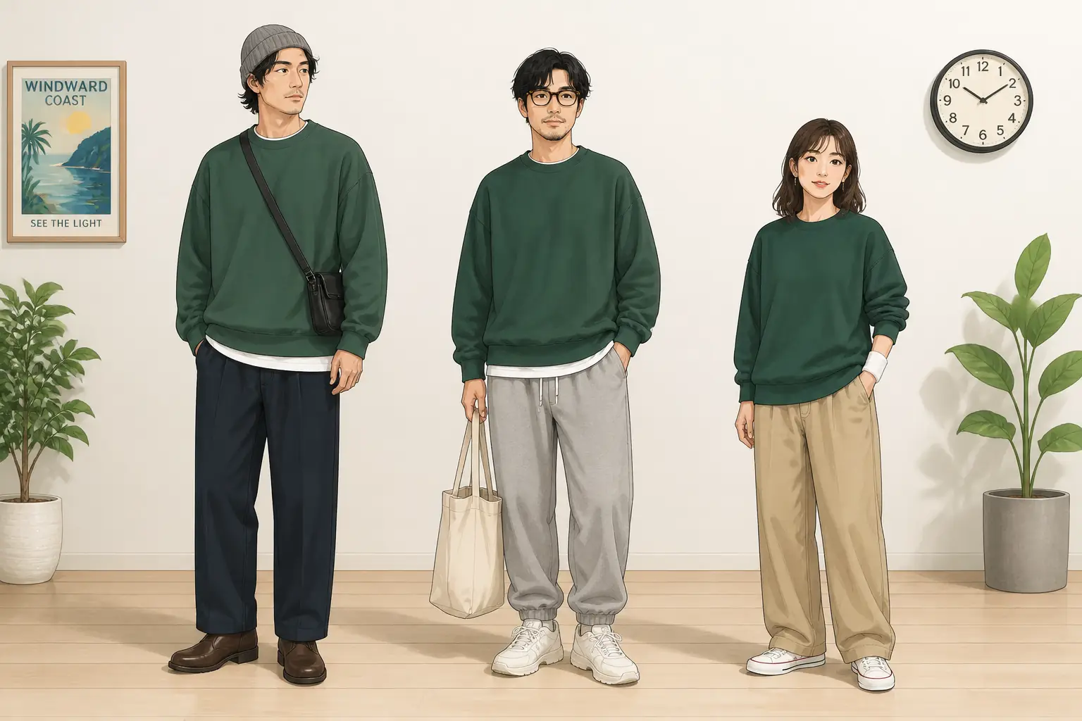 コーデ全体イメージ(タップで各モデル)