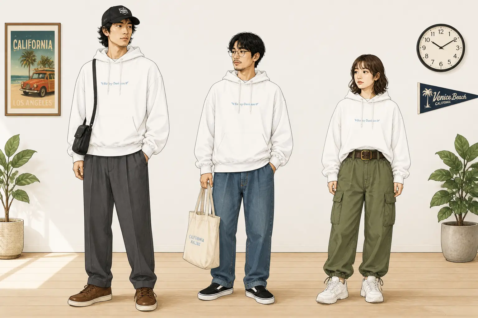 コーデ全体イメージ(タップで各モデル)