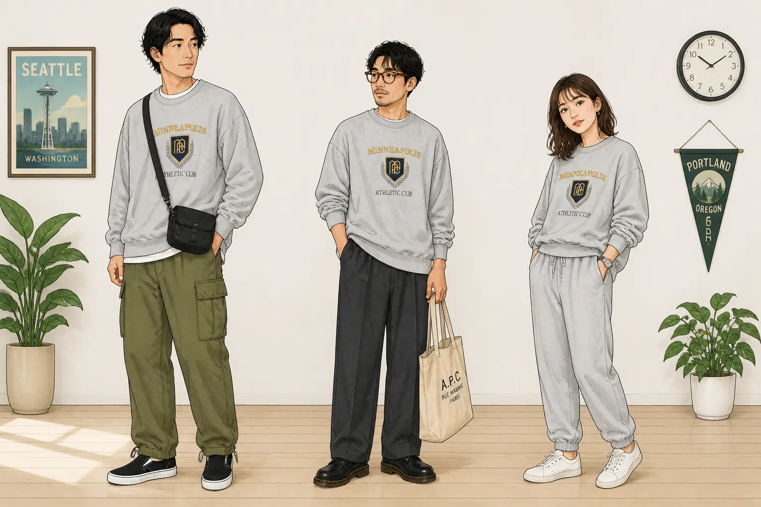 コーデ全体イメージ(タップで各モデル)